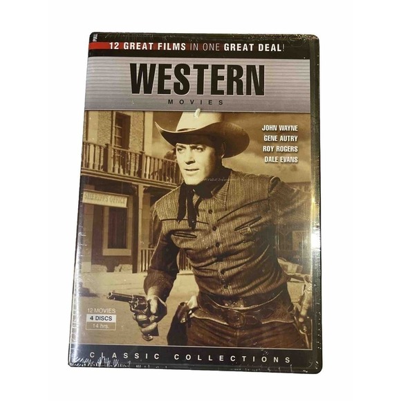 Value Pack Western (DVD, 4-Disc Set) John Wayne Gene Autry Roy Rogers Dale Evans - Picture 1 of 5
